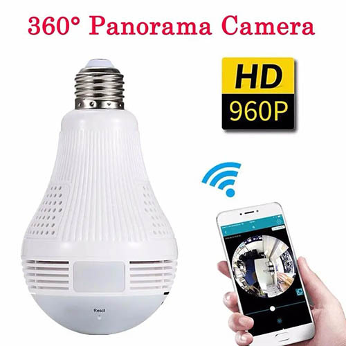 Lampe caméra de surveillance 360° degrés