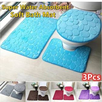 Tapis salle de bain 3pcs